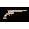 Image 2 : Colt Single Action Army revolver, .45 caliber,  7-1/2” barrel, ornately scroll engraved, gold  plate