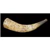 Image 1 : American Carved powderhorn dated 1776, only  example known to collectors with two men dueling.  The 