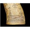 Image 2 : American Carved powderhorn dated 1776, only  example known to collectors with two men dueling.  The 