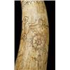 Image 4 : American Carved powderhorn dated 1776, only  example known to collectors with two men dueling.  The 