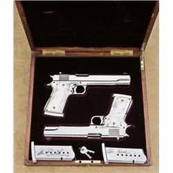 Custom Pair of semi-automatic pistols by L. A. R.  Manufacturing Incorporated, West Jordan, Utah, in