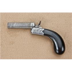 Single-shot breech-loading needle-fire pistol with  “AF” and crown and Belgian proofs, probably  Aug