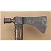 Image 3 : Iron-headed trade-type tomahawk with oak shaft,  metal studs, and burnt file decoration, early to  m