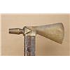 Image 3 : Good cast naval brass-headed piped tomahawk with  attractive original burnt file decorated stem,  ea