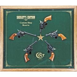 A set of five Colt Sheriff’s Model single-action  revolvers, special factory edition, royal full  bl