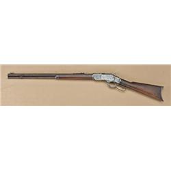 Winchester model 1873 3rd model round barrel  rifle, 24” barrel, full mag, rifle butt, serial  #1894
