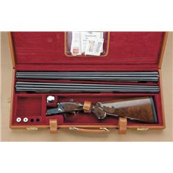 Winchester model 23, custom two-barrel hunting  set, .28 ga, finely factory engraved  and gold  inla