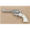 Image 2 : Colt Single Action Army revolver, .45 caliber,  4-3/4” barrel, high polish nickel finish, offset  fa