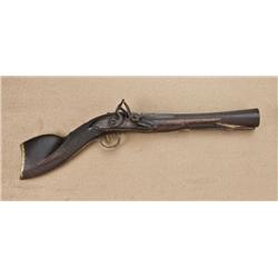 Mideastern 19th century flintlock dag or  blunderbuss, 20 overall, 11-1/2” round barrel,  flared to 