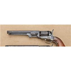 Colt 1851 Navy revolver, .36 caliber percussion,  traces of blue and case-hardened finish, varnish  
