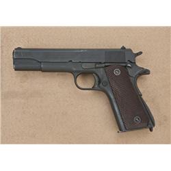 Colt model 1911A1, .45ACP caliber semi-automatic  pistol, military parkerized finish,  serial  #1642