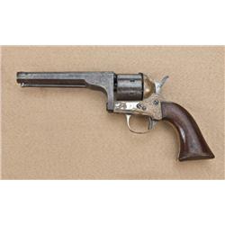 Moore 7-shot .32 caliber rimfire side-swing  revolver, brown patina finish, with traces of  silver o