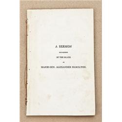 Sermon occasioned by the death of Major General  Alexander Hamilton by James Abercrombie, D.D.,  min