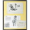 Image 1 : Original pen and ink drawing signed Kemble,  approx. 7-1/2” by 11”, showing two fallen men with  jud