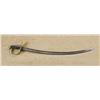 Image 1 : Interesting brass-hilted confederate type saber  showing unstopped fuller, thin and poorly cast  bra