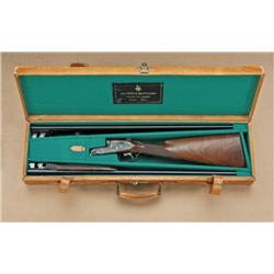 AYA double-barrel 20ga sidelock shotgun,  two-barrel set, model NR1, showing hand detachable  locks,