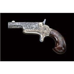 Colt #3 derringer, .41 caliber rimfire, early high  hammer, curved grip, deluxe or factory scroll  e