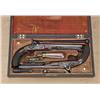 Image 1 : Pair of American percussion target/dueling pistols  signed “A. McComas, Baltimore”. The pair are  ap