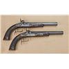 Image 1 : Pair of percussion American single-shot dueling  pistols stamped “Peterman” on locks, approx. .50  c