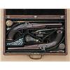 Image 2 : Pair of percussion dueling/target pistols by E.  Anschutz, Philadelphia, circa approx. 1855. IN  ver