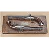Image 1 : Pair of flintlock holster-size pistols signed J.  Andres Kuchenreuter on barrels and locks, silver  