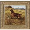 Image 1 : Original Oil on Canvas of Irish Setter in fancy  period frame. Signed G. M. Armolt (1858 - 1927),  a