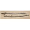Image 1 : Kenanville Confederate cavalry saber with period  scabbard, 39-1/2” overall with 33-1/2” blade  show