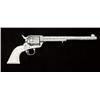 Image 2 : Colt Single Action Army Revolver, .45 Long Colt  caliber, 10” barrel, nickel finish, one-piece  ivor