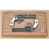 Image 2 : Pair of Colt Python .357 magnum revolvers, 6”  barrels, finely engraved and gold inlaid, ornate  dou