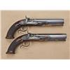 Image 2 : Pair of ornate and massive American dueling/target  pistols by Haslett of Baltimore, converted from 
