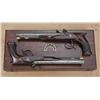 Image 3 : Pair of saw-handle flintlock dueling pistols by  James Haslett, Baltimore MD, circa approx. 1800 in 