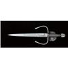 Image 1 : European left-handed dagger circa early to mid  17th century showing pierced and scalloped guard,  l