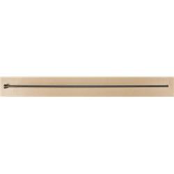 Antique blow gun approx. 60” gun-blued metal tube  with rubber mouth piece, brass ring with sight,  