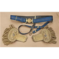 Pair of US Naval Officer’s epilates marked Johs  Starky, Bond St. London. High quality gold bullion 