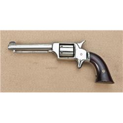 Urlinger type .32 caliber single action rimfire  revolver with spur trigger. Old renickeled plate,  