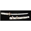 Image 4 : Magnificent Japanese royal quality Wakizashi in  ornate carved ivory scabbard, with shibayama  inlay