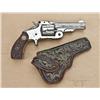 Image 1 : Smith & Wesson .38 caliber centerfire  single-action baby Russian revolver, nickel  plated, 3-1/2” b
