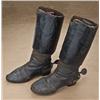 Image 1 : Pair of cavalry officer’s style boots, measuring  approx. 15” in height, size 10 to 11. Shows brass 