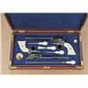 Image 1 : Pair of factory engraved and gold inlaid Colt  Single Action Army revolvers, 3rd generation,  serial