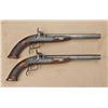 Image 1 : Pair of percussion dueling/target pistols signed  J. G. Syms 44 Chatham St. New York marked on both 