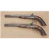 Image 2 : Pair of percussion dueling/target pistols signed  J. G. Syms 44 Chatham St. New York marked on both 