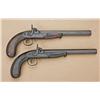 Image 1 : Pair of Southern dueling/target pistols signed in  script on locks J. M. Happoldt, Charleston SC,  w
