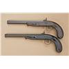 Image 2 : Pair of Southern dueling/target pistols signed in  script on locks J. M. Happoldt, Charleston SC,  w