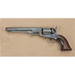 Colt 1851 Navy revolver, .36 caliber percussion,  London series, with iron backstrap and trigger  gu