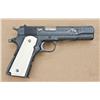 Image 2 : Colt model 1911A1 .38 super, semi-automatic  pistol, serial #152675. Finely engraved gold and  silve