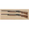 Image 1 : Matched pair of Remington model 1100  semi-automatic shotguns in 28ga and 410ga. Skeet  choked, vent