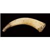 Image 4 : 18th century carved American powderhorn showing  name Jacobus Von Schoonhoven year 1756, written as 