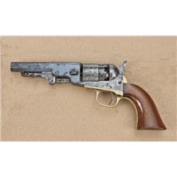 Colt pocket Navy .36 caliber percussion, 4-1/2”  barrel, blue and case hardened finish, varnish  woo
