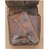 Image 2 : Pair of pommel bags with concealed holster under  flap stamped “J. W. Moore, maker, Marysville” with