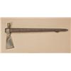 Image 1 : 19th century pipe tomahawk with cast brass head,  tacked shaft. The head measures 10-1/4” from tip  